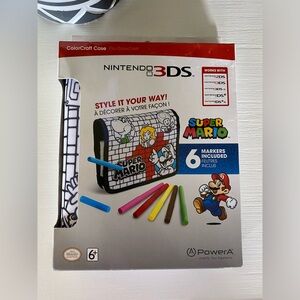 Super Mario Nintendo 3DS ColorCraft Case Style it Your Way Markers Included NEW